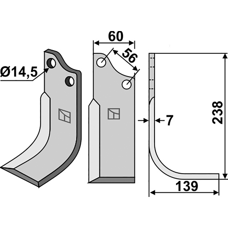 BAO-02R Fräsmesser, rechte Ausführung Baroni Fräsmesser, rechte Ausführung IHOF BAO-02R