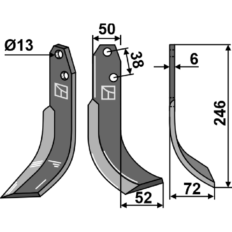 VAL-03R Fräsmesser, rechte Ausführung Valpadana Fräsmesser, rechte Ausführung IHOF VAL-03R