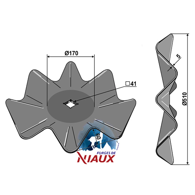 Landwirtschaft Bodenbearbeitung Scheibeneggen Scheibe gewellt Quivogne Landwirtschaft Bodenbearbeitung Scheibeneggen Scheibe gewellt Quivogne