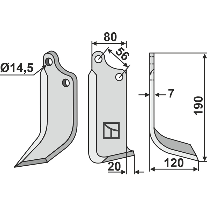 ORT-04R Fräsmesser, rechte Ausführung Ortolan Fräsmesser, rechte Ausführung IHOF ORT-04R