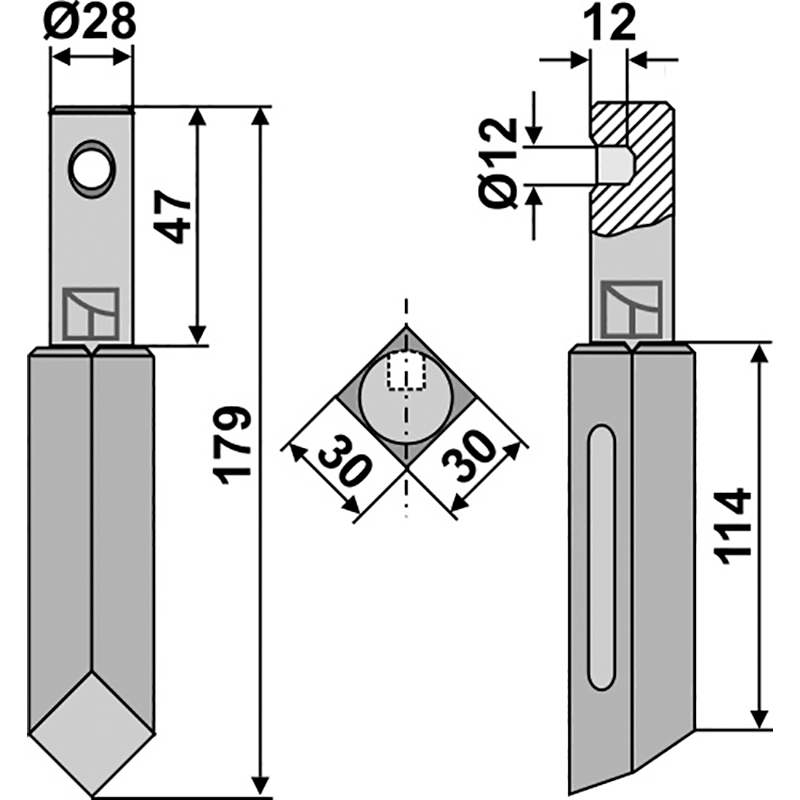 RH110 Rotorzinken Rau 0049048 Rotorzinken IHOF RH110