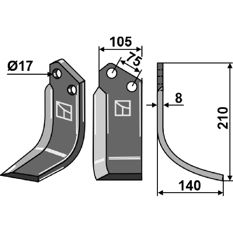 ALP-16R Fräsmesser, rechte Ausführung Alpego D03360 Fräsmesser, rechte Ausführung IHOF ALP-16R