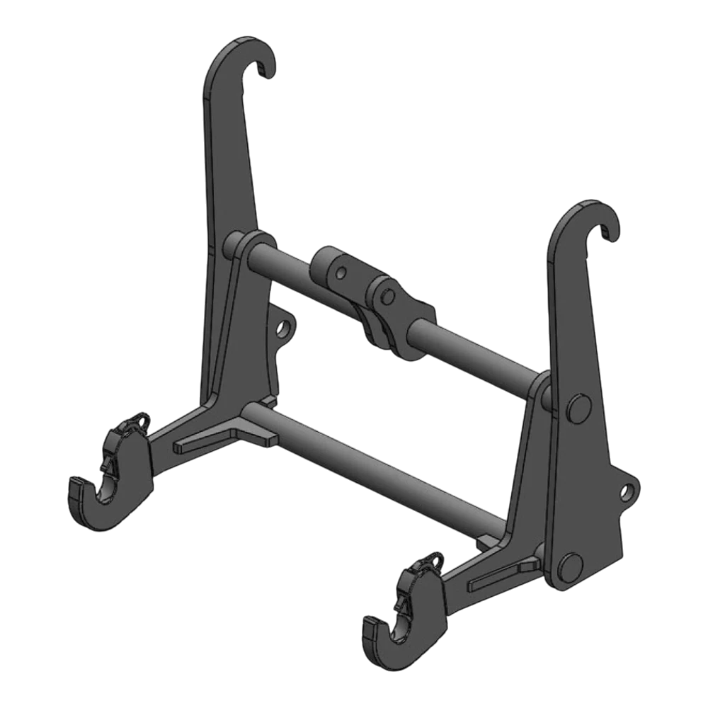 Adapterrahmen JCB Q-Fit auf 3-Punkt KAT 2 – Adapteransicht 1