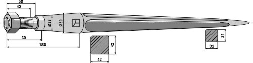 Frontladerzinken 820mm