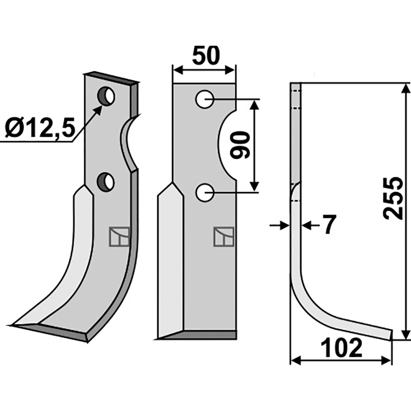 Bertolini|Ferrari 012031|74-75HP24 Fräsmesser, rechte Ausführung IHOF BER-18R