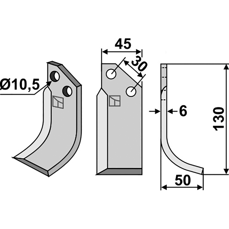 BAD-05R Fräsmesser, rechte Ausführung Badalini MA 5034 Fräsmesser, rechte Ausführung IHOF BAD-05R