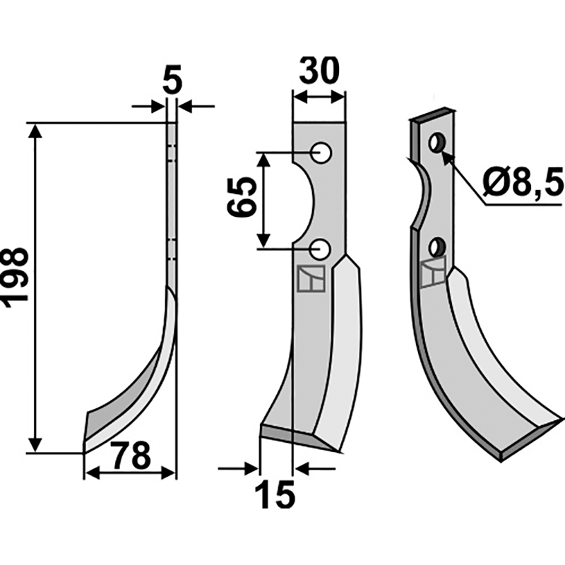 EUR-06L Fräsmesser, linke Ausführung Eurosystem 260015211 Fräsmesser, linke Ausführung IHOF EUR-06L