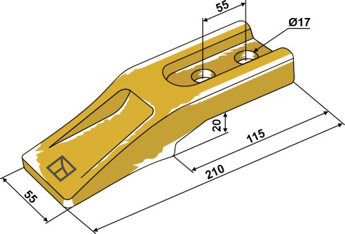 Standard Zahn für Frontladerschaufeln
