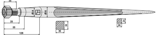 Frontladerzinken 680mm