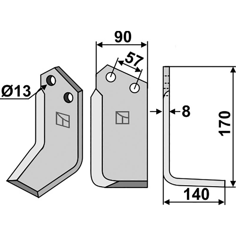 Howard 63605 Fräsmesser, rechte Ausführung IHOF HOW-19R