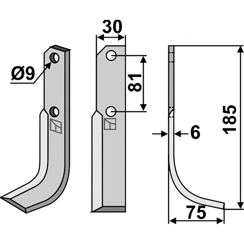 Bertolini S.307/01353362 Fräsmesser, rechte Ausführung IHOF BER-21R