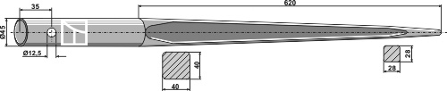 Frontladerzinken 1100mm