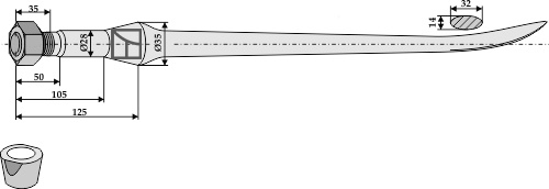 Löffelzinken 1400mm
