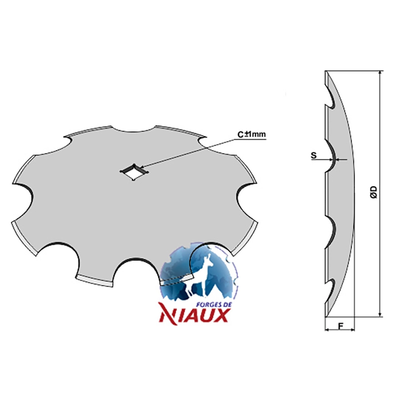 Landwirtschaft Bodenbearbeitung Scheibeneggen Scheibe gezackt Niaux