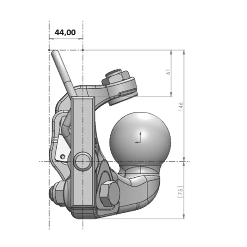 Kugeleinsatz K80 Scharmüller light 05.6335.55-A11 335mm für AGCO MF Kugeleinsatz K80 Scharmüller light 05.6335.55-A11 335mm für AGCO MF