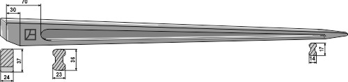 Schweißzinken 780mm