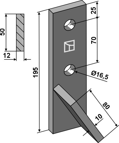 Schraubzinken - rechts |69-10-025r Industriehof Scherenbostel | Schraubzinken - rechts (69-10-025r)