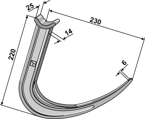 Greiferzinken 230mm
