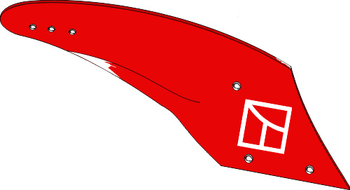 33.0113 Pflugteil Streichblech-Hinterteil Hydrein 14'' - rechts (KK053262) passend für Kverneland