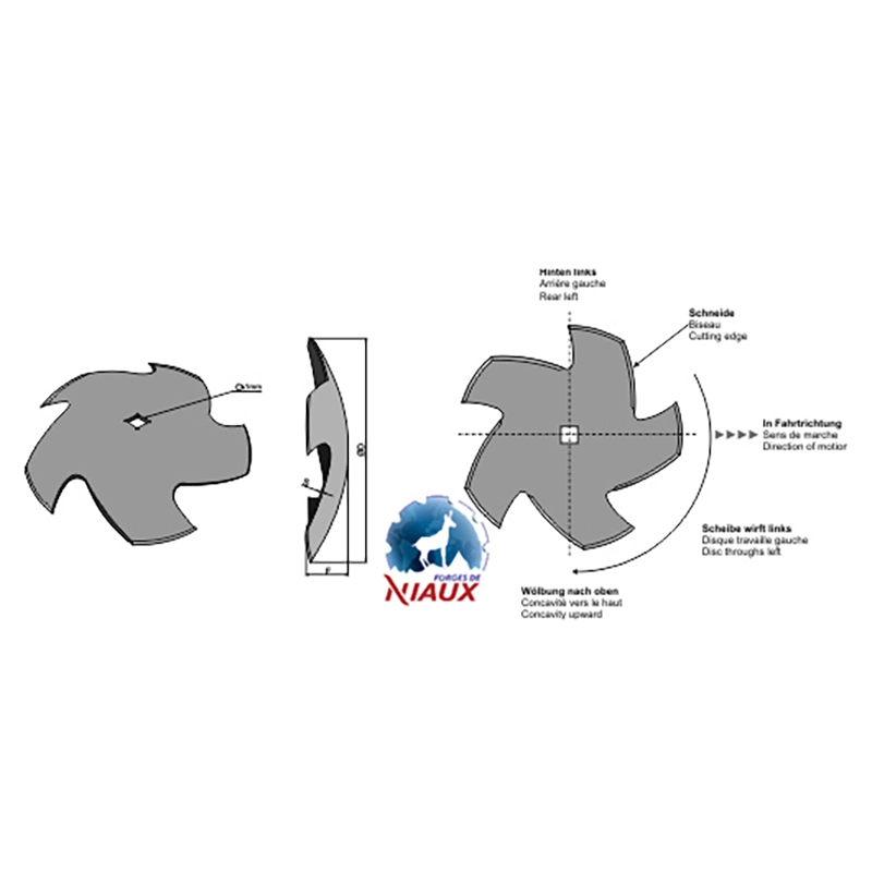 Landwirtschaft Bodenbearbeitung Scheibeneggen Messerscheibe gezackt Niaux Landwirtschaft Bodenbearbeitung Scheibeneggen Messerscheibe gezackt Niaux