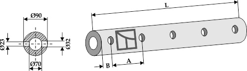 Zinkenträgerrohr - 810 - 5