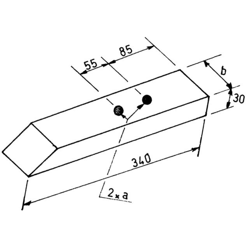 Landwirtschaft Bodenbearbeitung Grubber Tiefenlockerer Tieflockererspitze 70X30 Bauart Askel