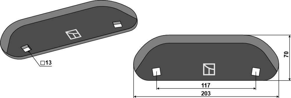 Futtermischwagenmesser - Hartmetallbeschichtet