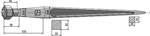 Frontladerzinken 610mm