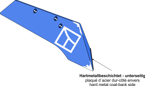 37.0113 Pflugteil Schnabelschar verstärkt SSP294OP - rechts (—) 37.0113 Pflugteil Schnabelschar verstärkt SSP294OP - rechts (—) passend für Rabe