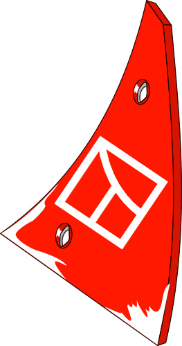 Pflugteil Streichblech-Vorderteil - rechts (619200|H0401780|619100) 34.0158 von Industriehof