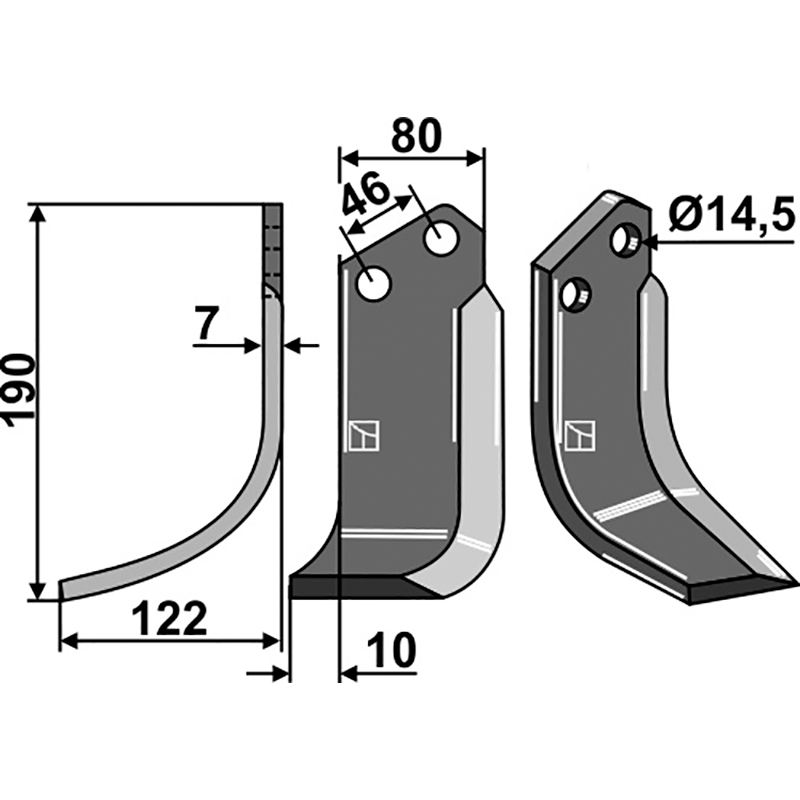 Forigo-Roteritalia F3156110 Fräsmesser, linke Ausführung IHOF FRG-05L