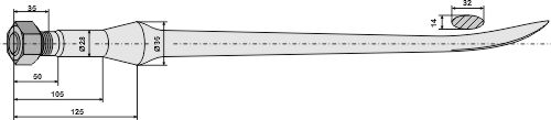 Löffelzinken 1100mm