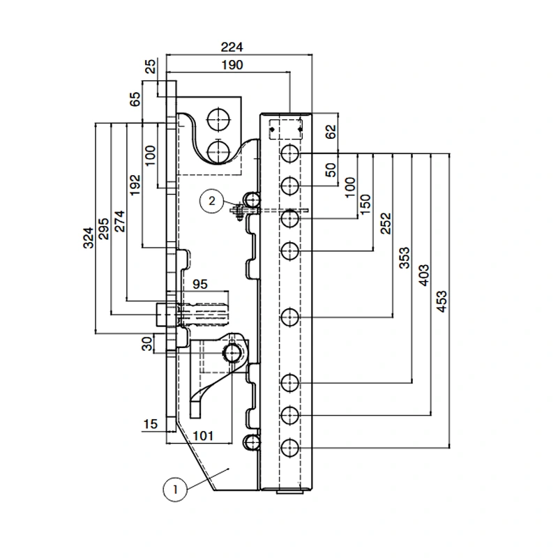 Anhängebock Lagerbock für CASE IH C-Familie und D-Familie 46er, 55er Anhängebock 00.108.03.0-A02 CASE IH C-Familie, D-Familie