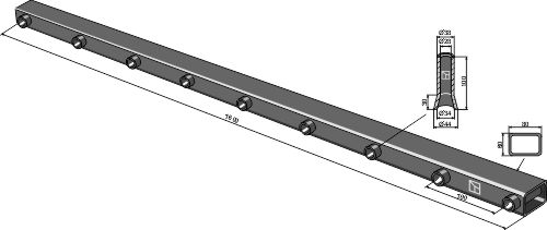 Zinkenträgerrohr 1600mm