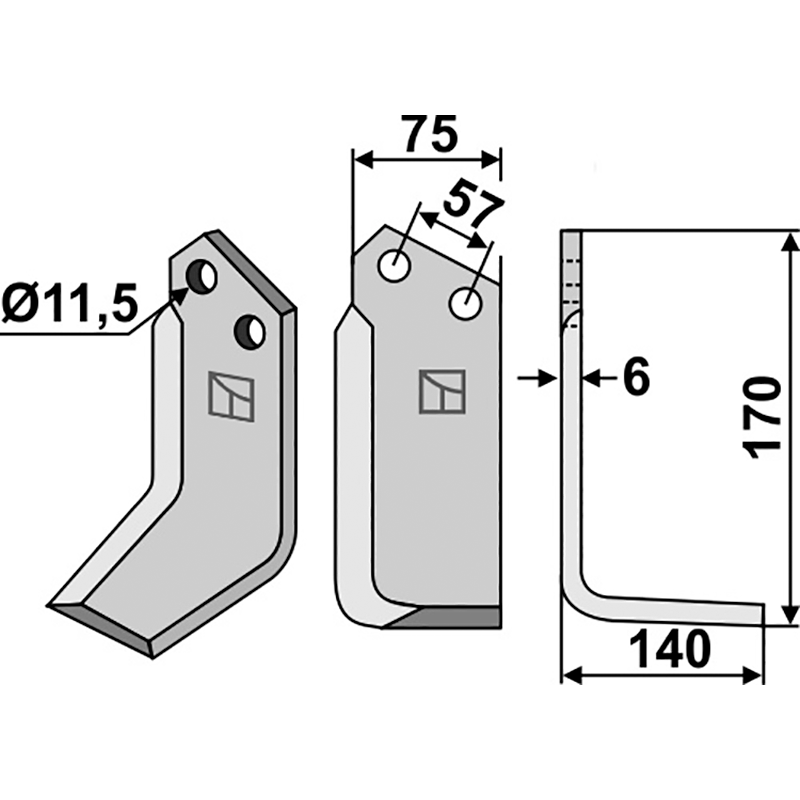 HOW-02R Fräsmesser, rechte Ausführung Howard 9901(9924) Fräsmesser, rechte Ausführung IHOF HOW-02R