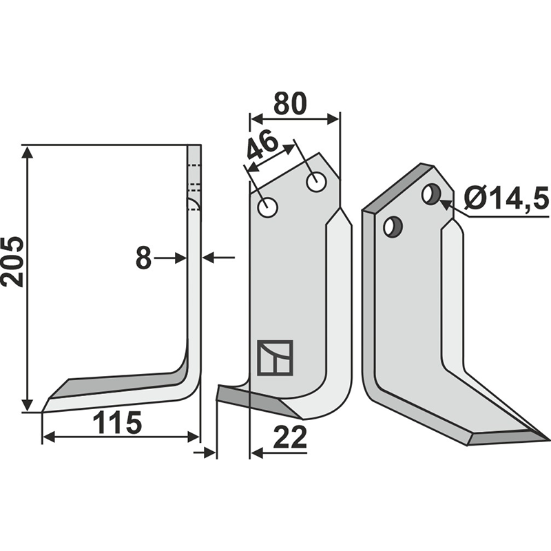 Breviglieri|Maletti 30412S|0500 080 Fräsmesser, linke Ausführung IHOF MAL-03L