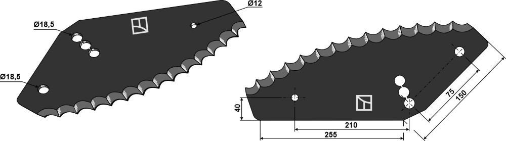 Futtermischwagenmesser - Hartmetallbeschichtet