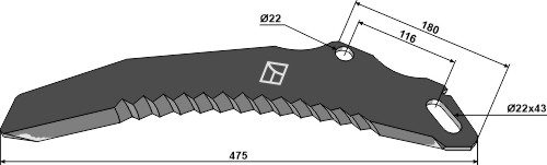 Ladewagenmesser 475mm
