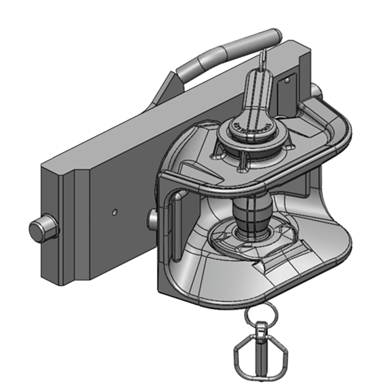 Traktorentechnik Anhängetechnik Scharmüller Zugmaul Standard mit Adapterplatte #03.3225.06-A02