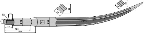 Greiferzinken 680mm
