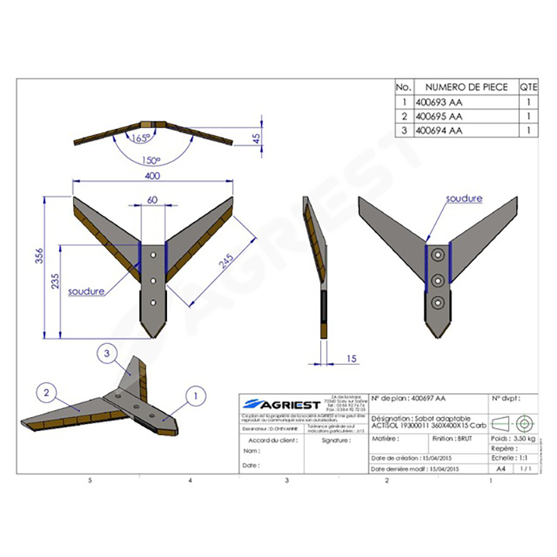 Landwirtschaft Bodenbearbeitung Grubber Tiefenlockerer Tiefenlockerermeissel Nachbau Actisol Hartmetall
