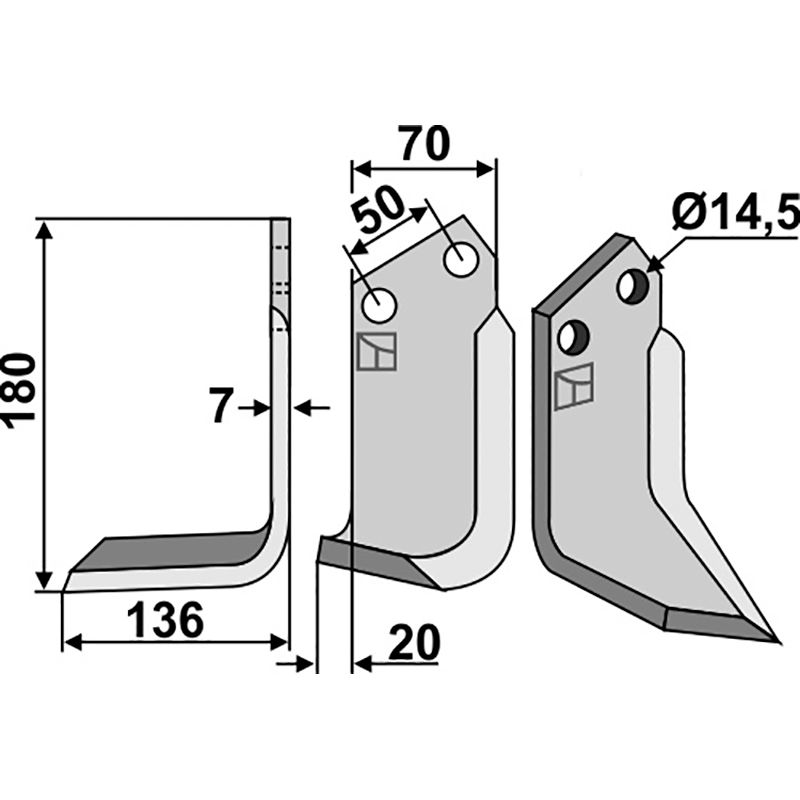 Celli 331527 Fräsmesser, linke Ausführung IHOF CEL-21L