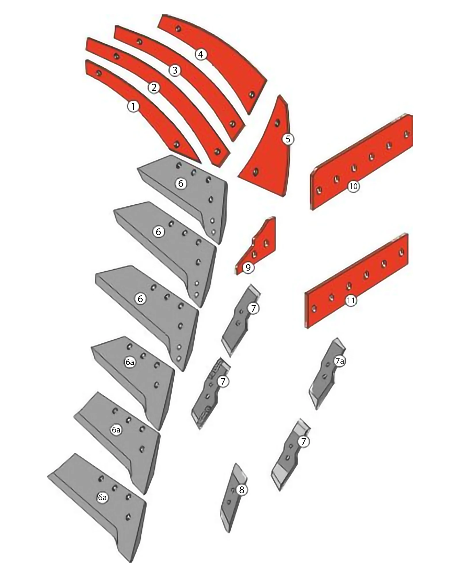 Explosionszeichnung Kuhn Pflugkörper Typ VL