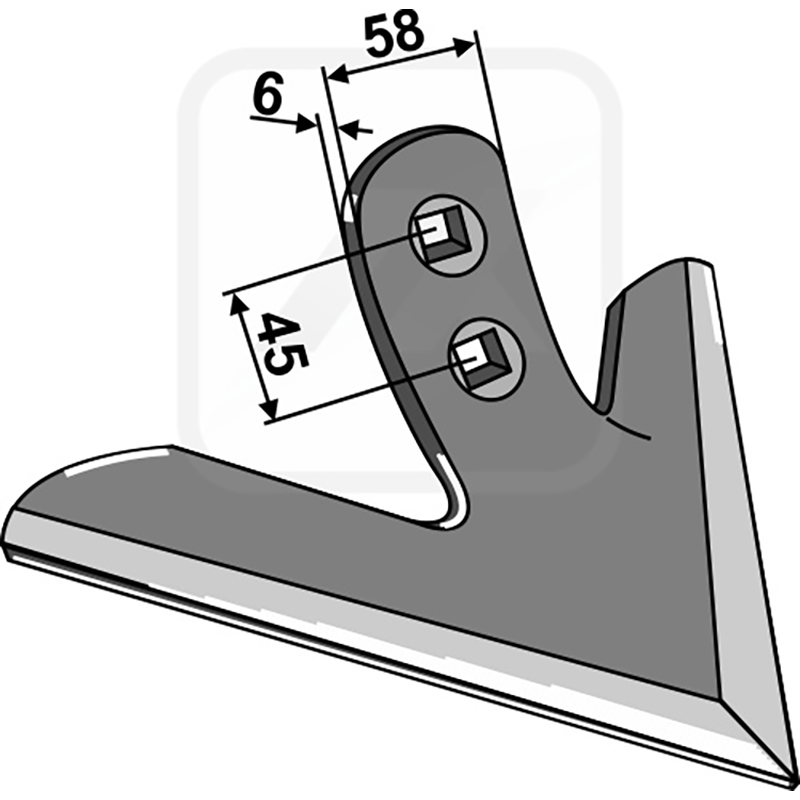 Landwirtschaft Bodenbearbeitung Grubber Schare & Leitbleche Gänsefussschar 300mm Clemens