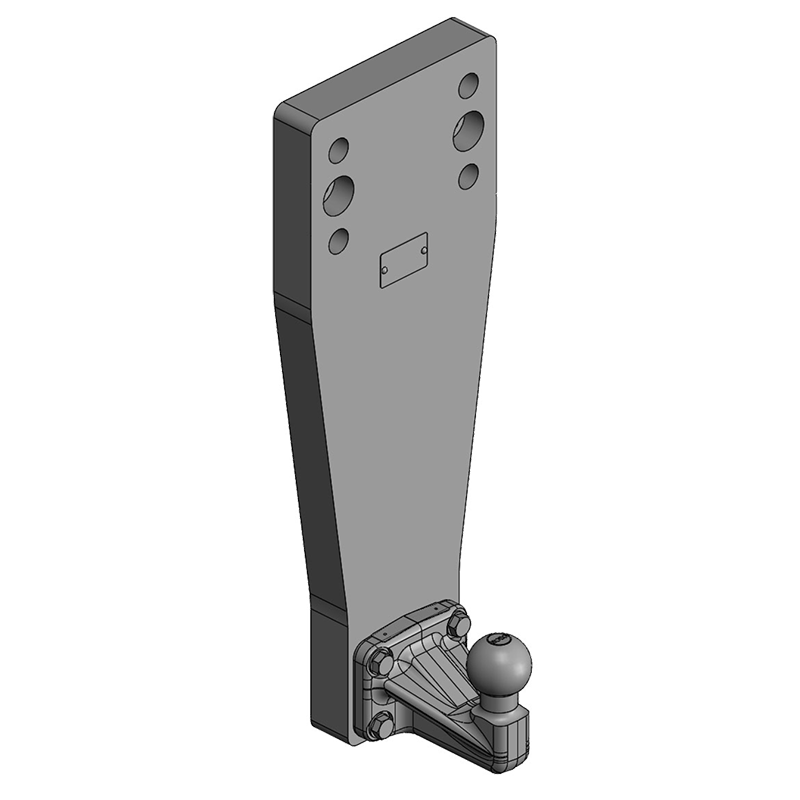Kugelkopf 50mm Scharmüller für Manitou Lader Kugelkopfkupplung 50mm mit Flansch für Manitou MRT2150