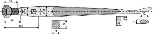 Löffelzinken 1100mm