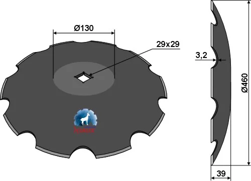 Gezahnte Scheibe Ø460x3,2