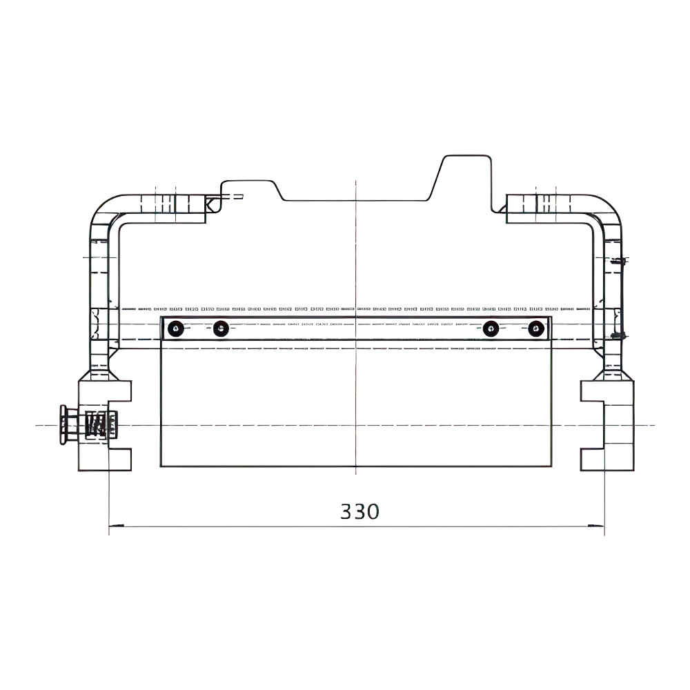 Rockinger Anhängebock RO880A2904C für John Deere 5M 5070/5080/5100; Leiter für höhenverstellbare Kupplungen; Spurweite 330 mm, D-Wert 48,5 kN, Stützlast 2,0 t; mit ABG (M) und EG (e1).