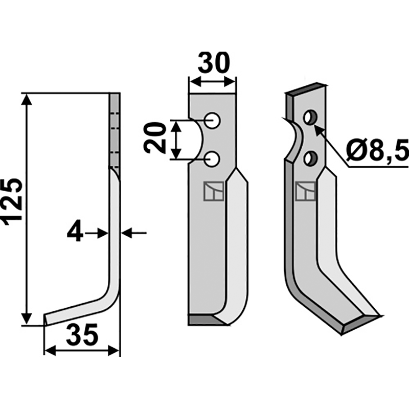 Bungartz E 5 2057 Fräsmesser, linke Ausführung IHOF BUN-54L
