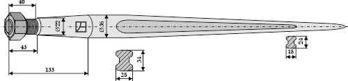 Frontladerzinken 810mm